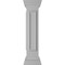 Ekena Millwork 8"W x 40"H Corner Newel Post with Panel, Peaked Capital & Base Trim (Installation kit included) NWL08X40CPP0B0 - alternate 1